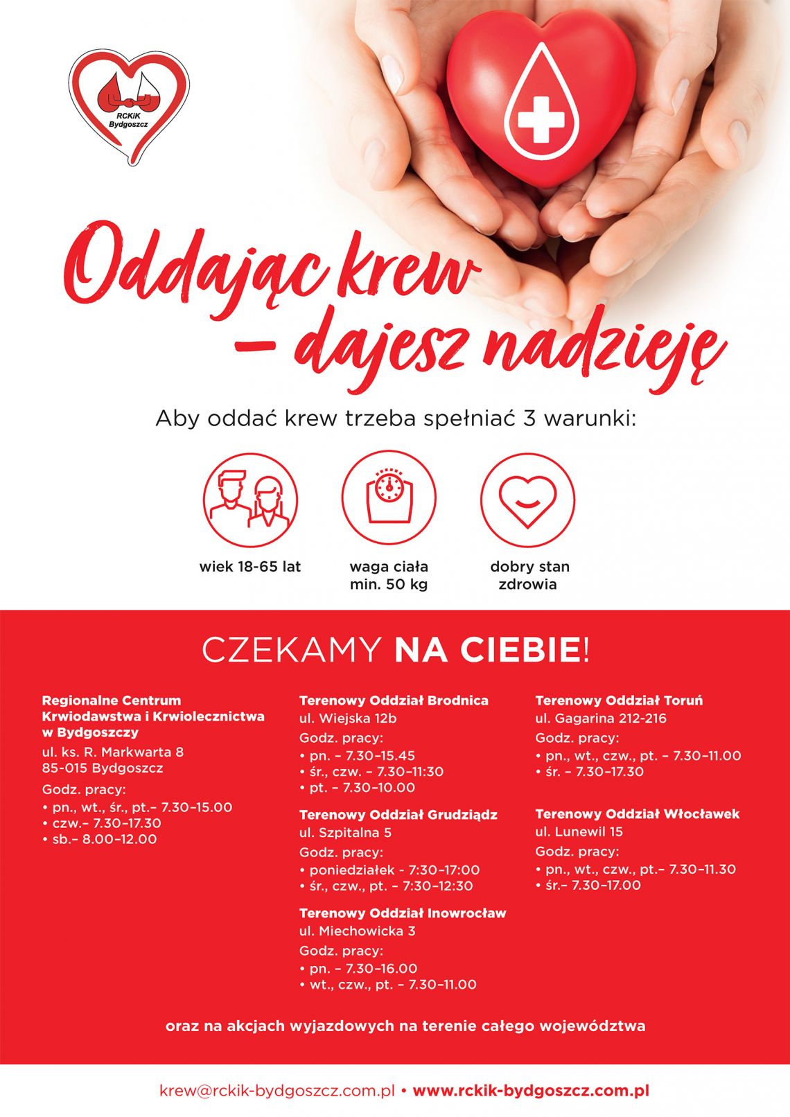 Oddając krew - dajesz nadzieję.